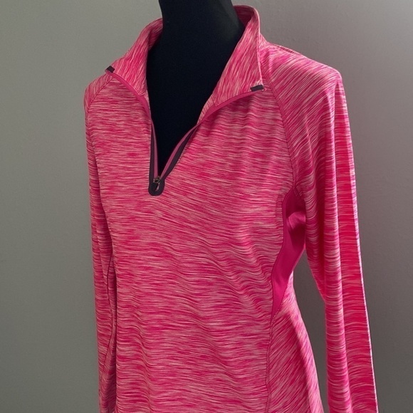 Pink marl half zip athletic dri fit jacket top Medium - Picture 7 of 12